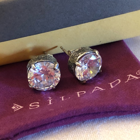 Silpada P2381 Crown Jewel Cubic Zirconia Earrings - Picture 15 of 16